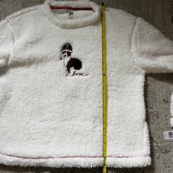 🧡3/15 NWT Ellen Degeneres Love White Red Sweatshirt Women L - Picture 4 of 9